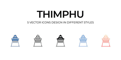Thimphu icon. Suitable for Web Page, Mobile App, UI, UX and GUI design.