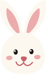 Cute rabbit head illustration