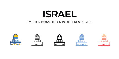 Fototapeta na wymiar Israel icon. Suitable for Web Page, Mobile App, UI, UX and GUI design.