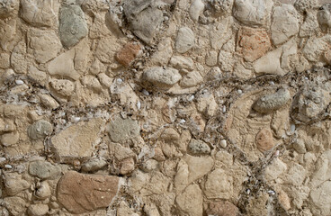 Old decorative stone wall close