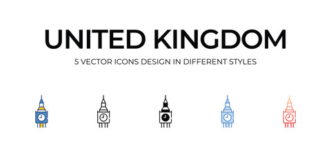 United Kingdom icon. Suitable for Web Page, Mobile App, UI, UX and GUI design.