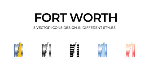 Fort Worth icon. Suitable for Web Page, Mobile App, UI, UX and GUI design.