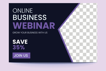 Online Business Webinar Banner Landscape