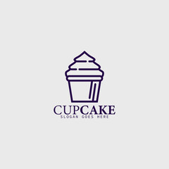 cupcake store business logo simple idea