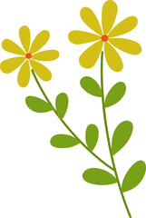 Cute spring flowers illustration