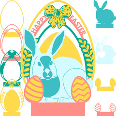 EASTER Laser Cut Files.It is multilayer layout is an creative design for your ideas.Use my Easter laser cut files for creating an interesting atmosphere of Easter