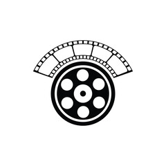 film strip logo icon design vector