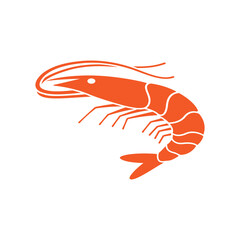 shrimp logo icon design vector
