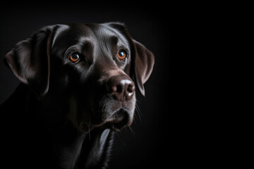 Fototapeta premium black labrador Dog's photo, Generative AI
