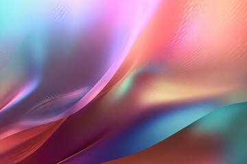 Holographic iridescent surface, wrinkled foil. Hologram background. Generative AI