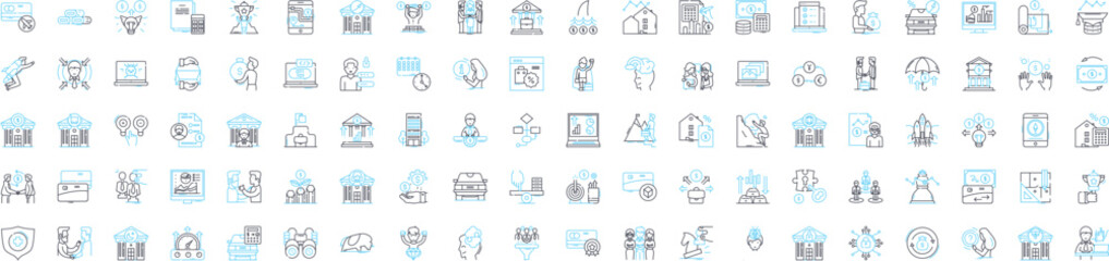 Online business vector line icons set. eCommerce, digital, store, startup, ecommerce, website, commerce illustration outline concept symbols and signs