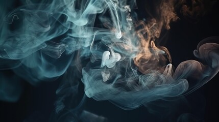 Obraz premium Dramatic vortex of clouds or smoke background. Vapor swirls. Generative AI
