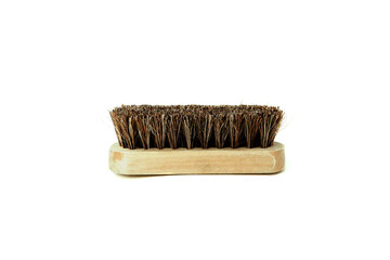Wooden brush on a white isoleted background