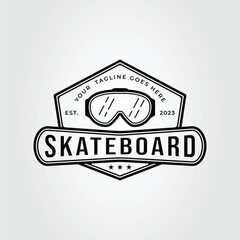 ski glasses or snowboard sport logo vector illustration design