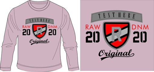 RAW DNM 2020 t-shirt graphic design vector illustration
