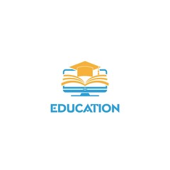 Online education logo template isolated on white background