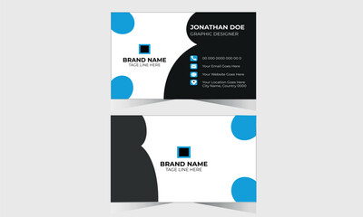 Minimalist business card template,Free vector clean style modern business card template