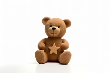  a cute teddy bear with star. AI generative