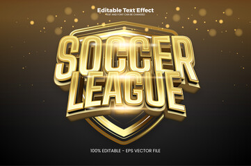 Soccer League editable text effect in modern trend style
