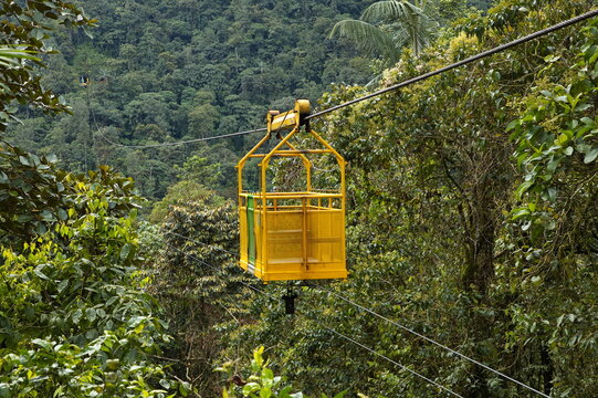 Cable car "Tarabita Mindo" in Mindo, Ecuador, South America

