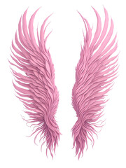two pink angel wings, Generative AI
