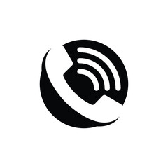 telephone logo icon design vector