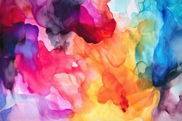 Fototapeta premium Abstract colorful painted Watercolor Background generative ai