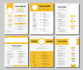 Professional CV resume template design