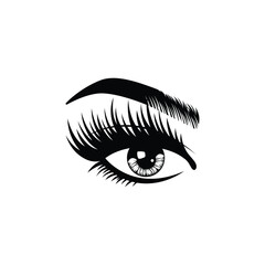 eyelashes logo icon design vector