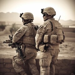 Obraz premium Military Forces Stay we always stick together