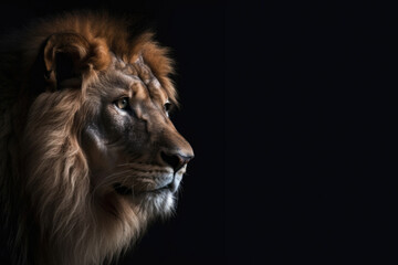 male lion portrait, Generative AI