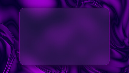 Blank Square Glass on Luxury Purple Chromatic Liquid - Mockup Design with empty space for product or text display presentation