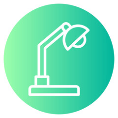 desk lamp gradient icon