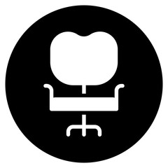 desk chair glyph icon