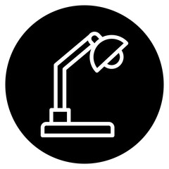 desk lamp glyph icon