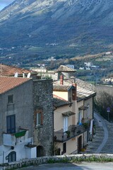 Fototapeta na wymiar The Italian village of Montesarchio.