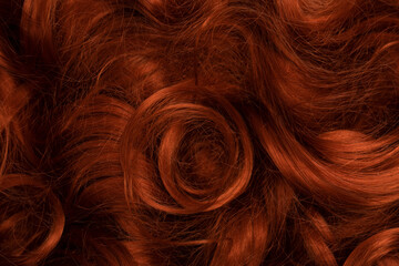 Naklejka premium Red hair as a background.