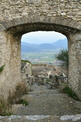 Fototapeta na wymiar The italian village of Pietravairano.