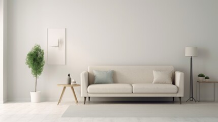 Fototapeta na wymiar modern living room interior design, Generative AI