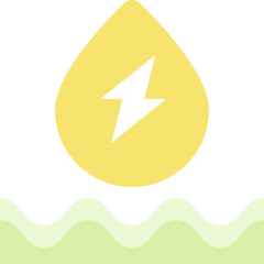 hydro energy flat icon