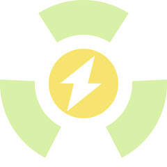 radioactive energy flat icon