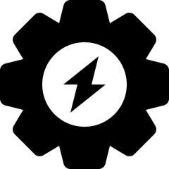 mechanic power black solid icon