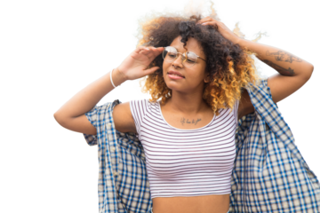 girl outdoors smiling