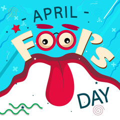 April fools day flat vector design