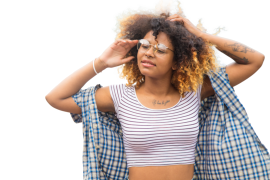 girl outdoors smiling