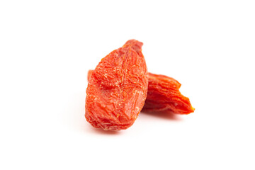 Dried Red Goji Berries Isolated on a White Background