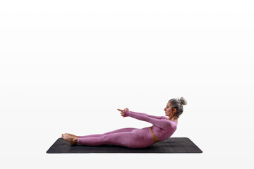 Fototapeta na wymiar woman doing yoga exercise 