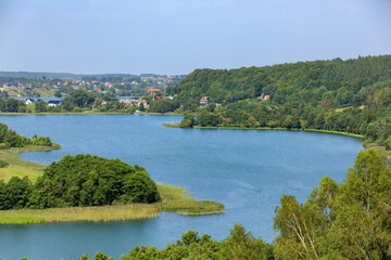 Fototapeta na wymiar Summer on Kashubia: Lake Brodno Male in Grzebieniec, Poland