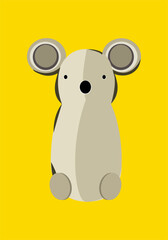 Vector cute and fantastic animal character wall arts