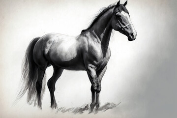sketch of a horse, ai generated